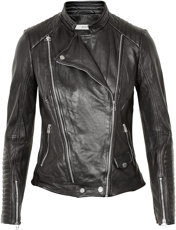 Gestuz ElectraGZ leather jacket – Shop Black ElectraGZ leather jacket