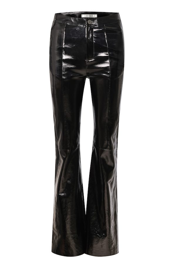 Gestuz Black SashaGZ Leather trousers – Shop Black SashaGZ Leather trousers  here