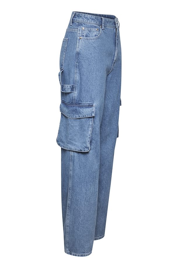 Dkny - Dkny Light Blue And Pink Gradient Cargo Jeans -  shop  online