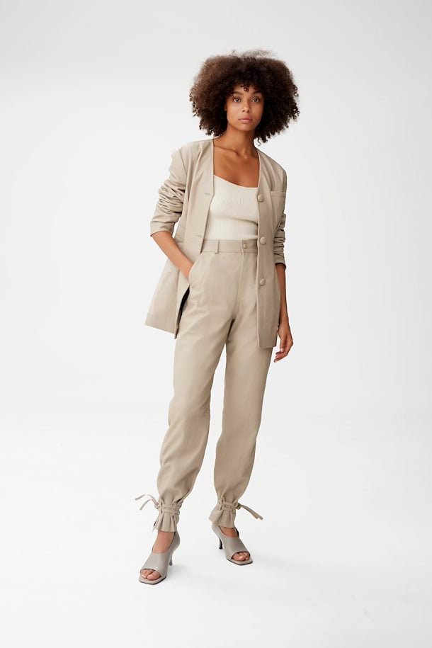 Tie Ankle Tailored Trousers